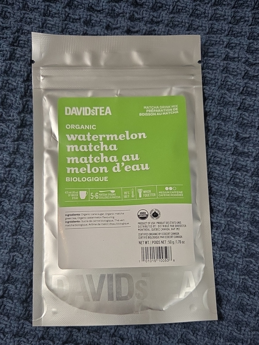 2/$25 New! Sealed! Davidstea WATERMELON Matcha Drink Miz 50g Davids Tea